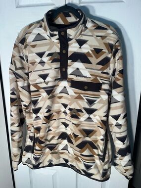 Men’s Eddie Bauer Fleece 1/4 Snap Pullover Jacket Size Large